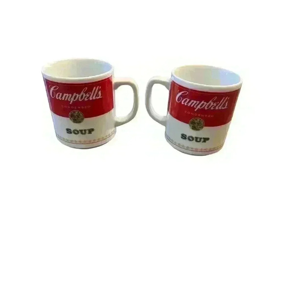 Vintage 1981 Campbell's Soup Mug Set by Corning - Red & White (2) - Picture 2 of 6